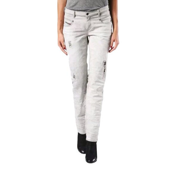 DIESEL D.N.A. Belthy 0676M Stretch Women Jeans W25/L30 Slim Straight Low Waist - Picture 2 of 15